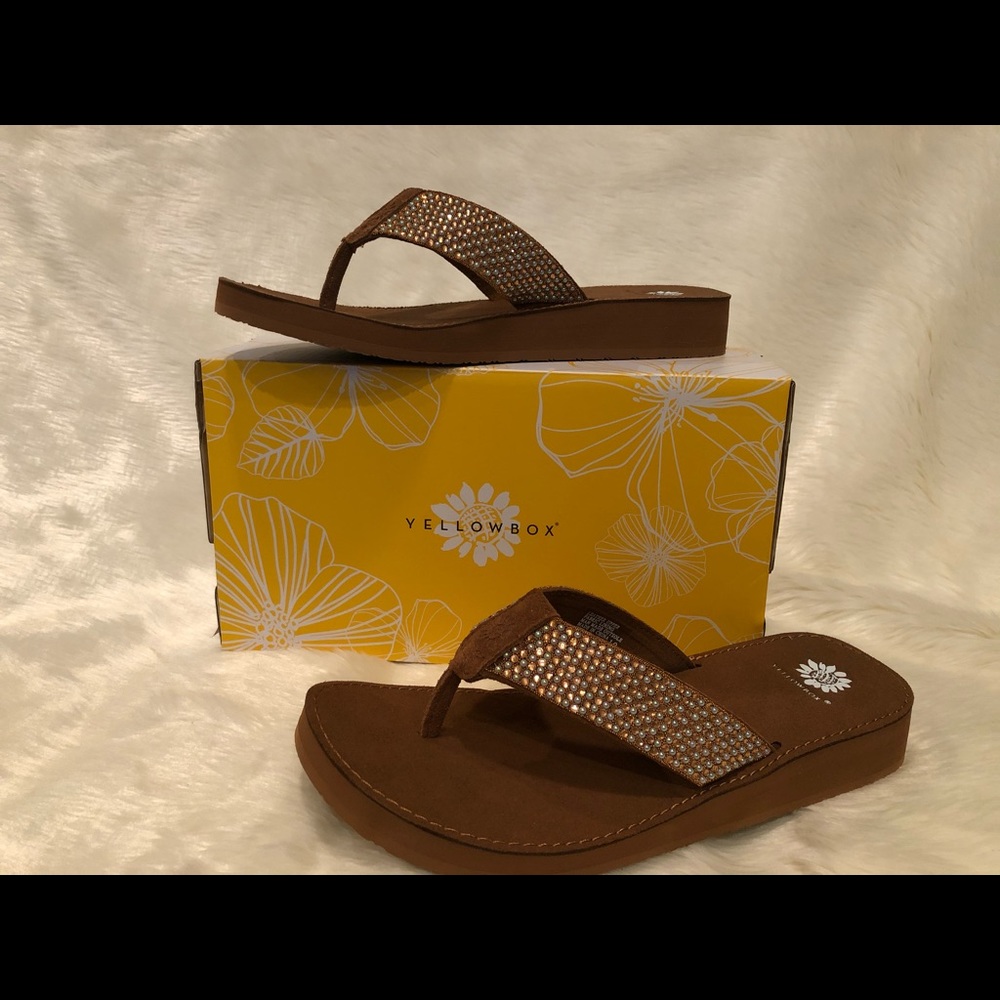 Yellow Box Bronze Flip-Flops